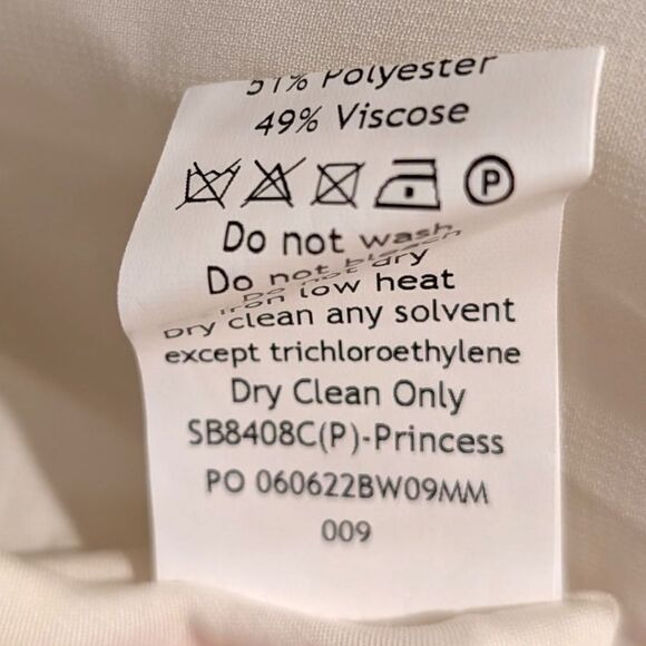 House of CB Princess ivory georgette mini dress Cream Puff Sleeve Women's XS - Picture 11 of 11